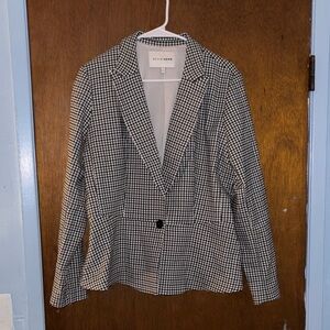 Alice Hope Black and White Blazer with green hints